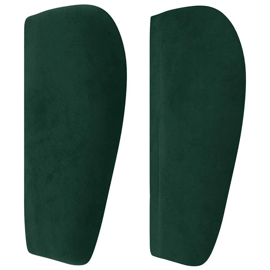 Tête de lit avec oreilles Vert foncé 93x23x78/88 cm Velours - 4