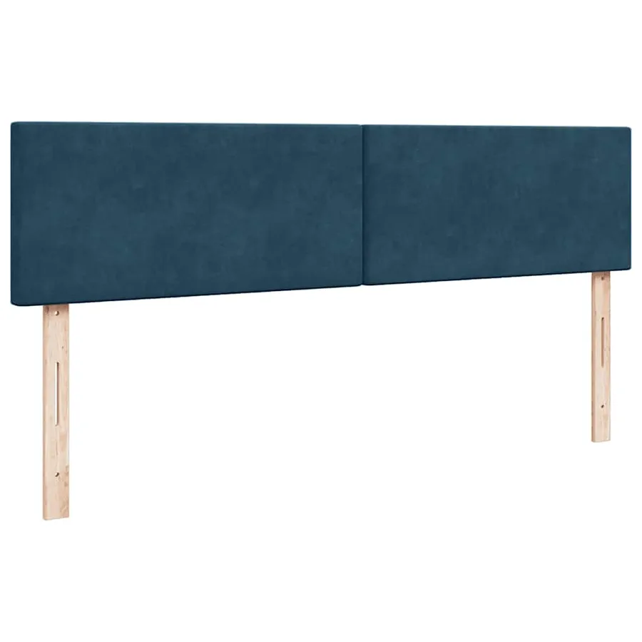 Cadre de lit ottoman avec matelas bleu foncé 160x200 cm velours - 10