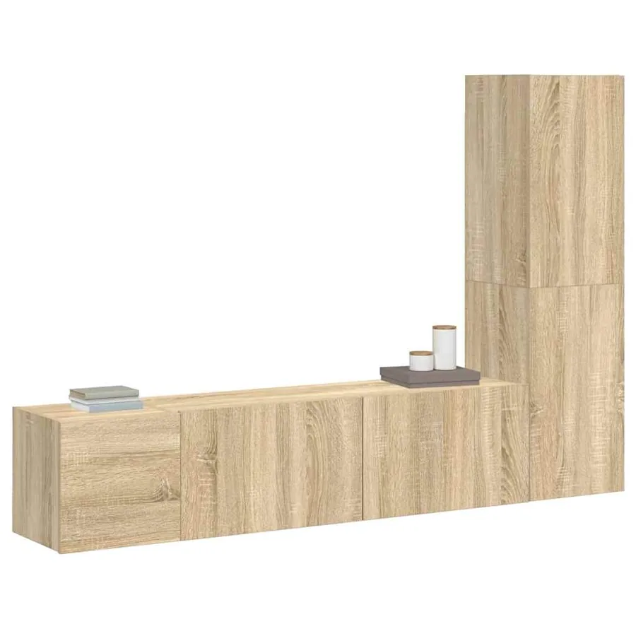 Ensemble de meubles TV 3 pcs Chêne sonoma Bois d'ingénierie - 3