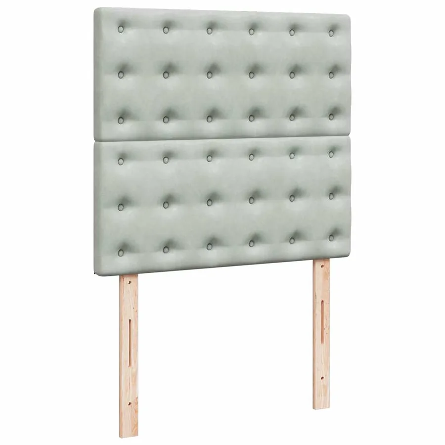 Cadre de lit ottoman et matelas gris clair 160x200cm velours - 12
