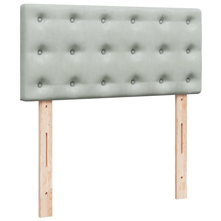 Cadre de lit ottoman avec matelas gris clair 80x200 cm velours - 10