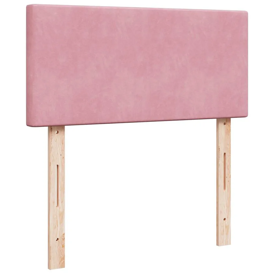 Lit ottoman avec matelas et LED rose 80x200cm velours - 10