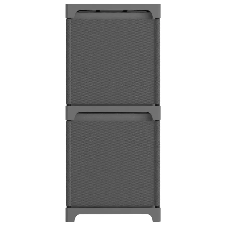 Étagère d'affichage 6 cubes et boîtes Gris 103x30x72,5 cm Tissu - 3