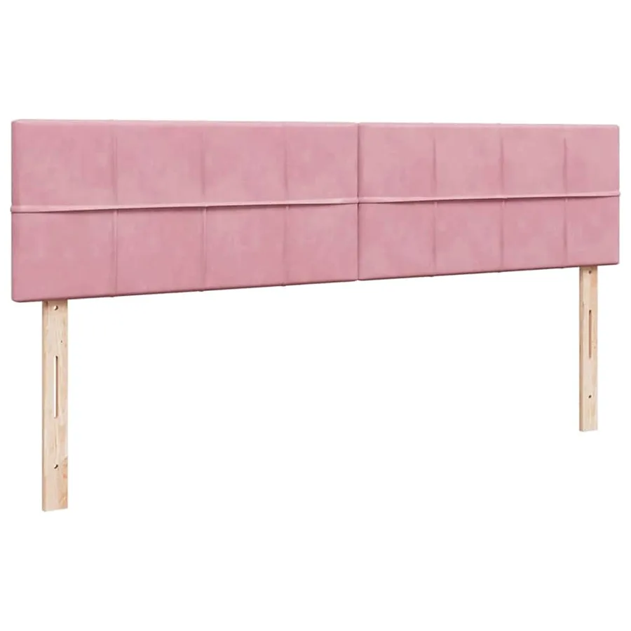 Cadre de lit ottoman avec matelas rose 160x200 cm velours - 10
