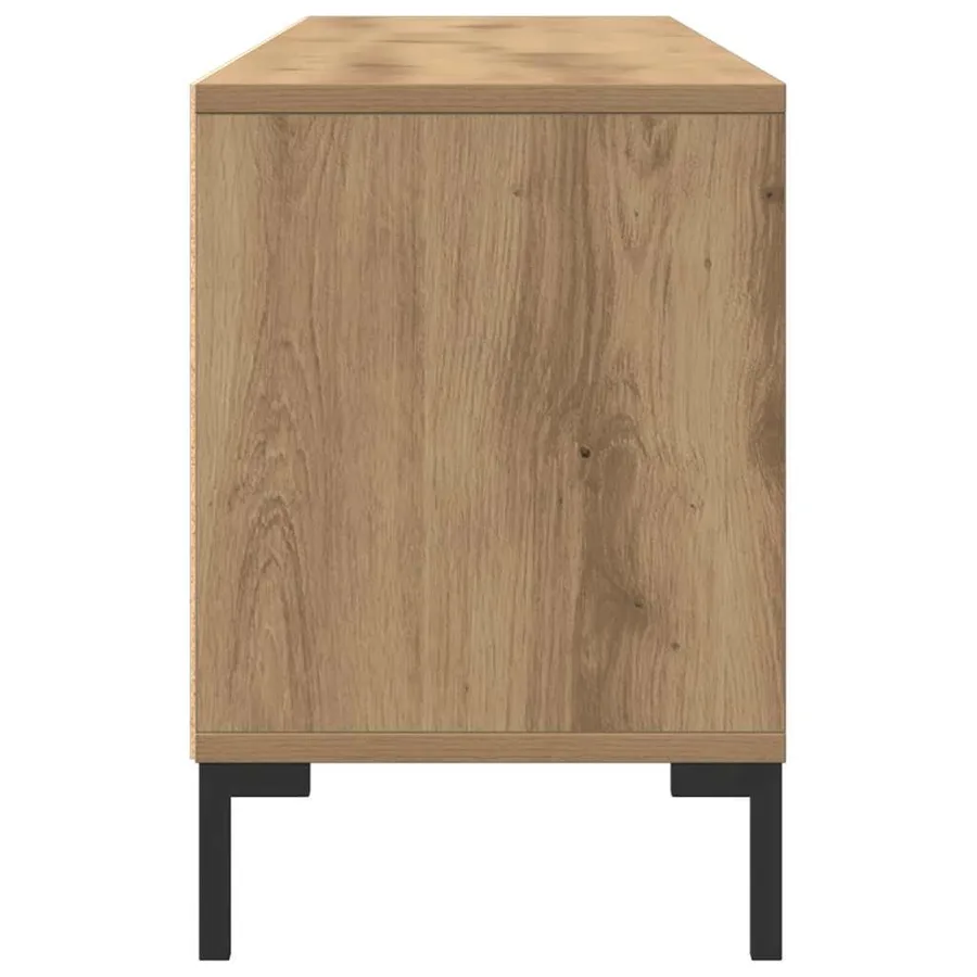 Meuble TV chêne artisanal 150x30x44,5 cm bois d'ingénierie - 6