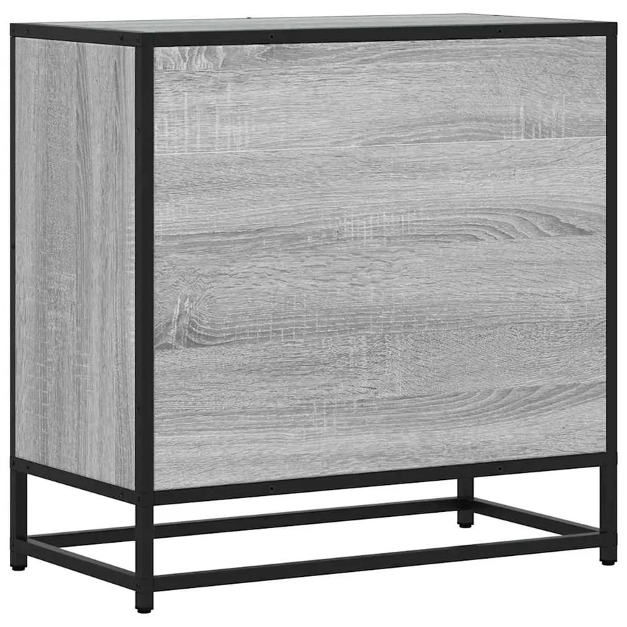 Table de chevet sonoma gris 60x31x60 cm bois ingénierie métal - 7