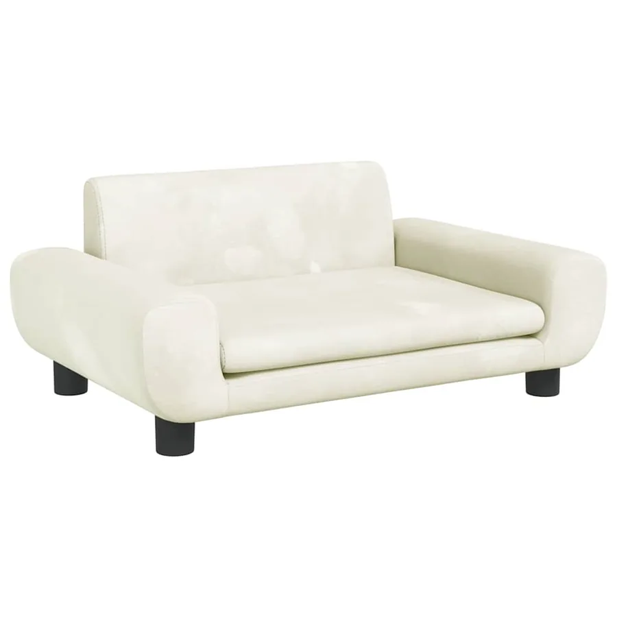 Lit pour chien crème 70x45x33 cm velours - 2