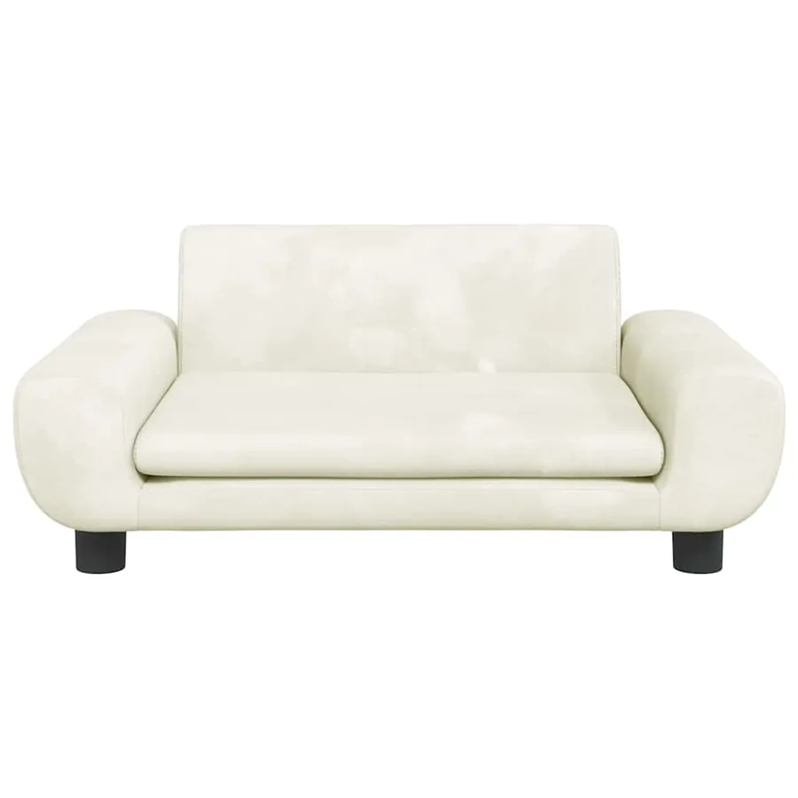 Lit pour chien crème 70x45x33 cm velours - 3