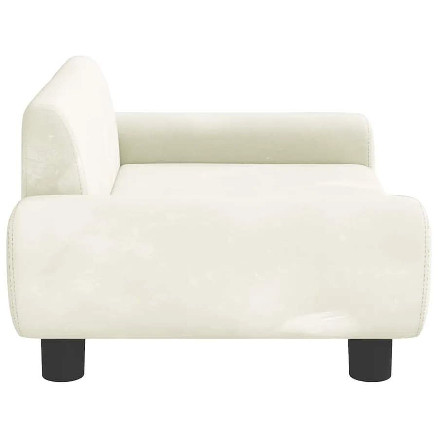 Lit pour chien crème 70x45x33 cm velours - 4