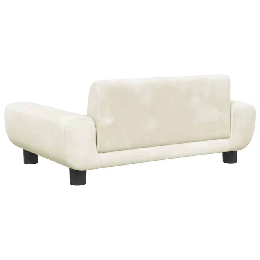 Lit pour chien crème 70x45x33 cm velours - 5