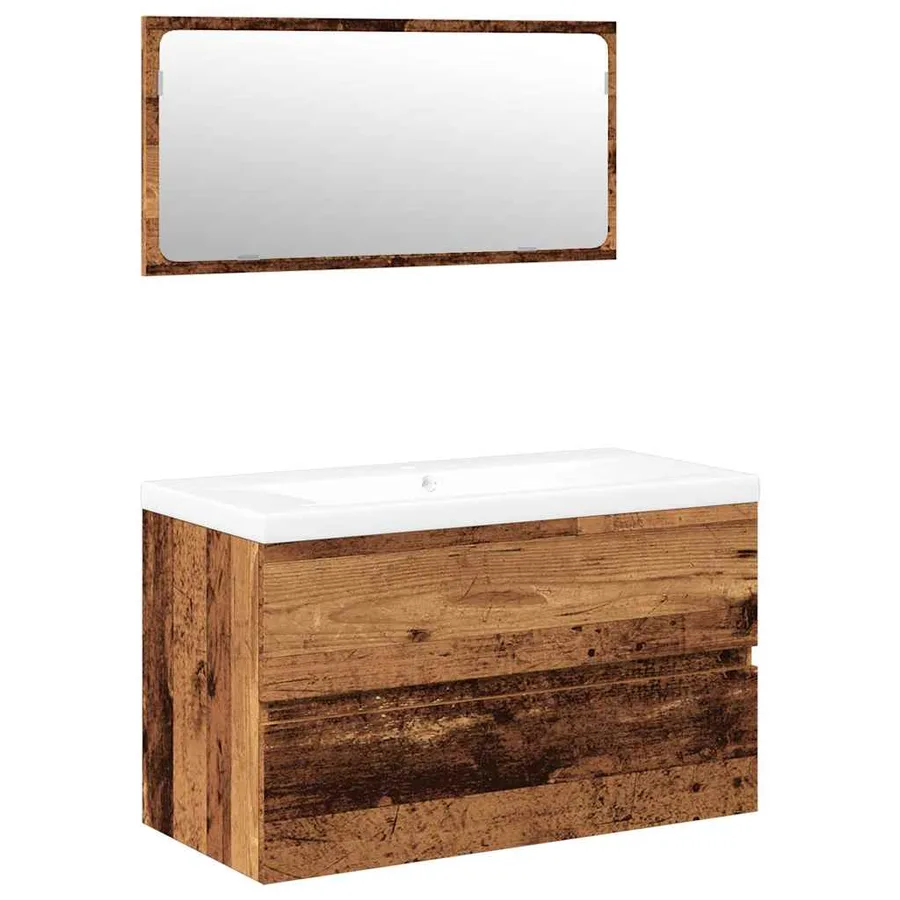 Ensemble de meubles salle de bain bois d'ingénierie - 2