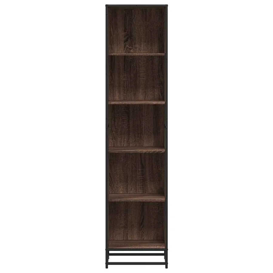 Bibliothèque chêne marron 40x35x170,5 cm bois d'ingénierie - 4