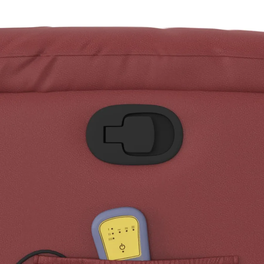 Fauteuil de massage inclinable Rouge bordeaux Similicuir - 10