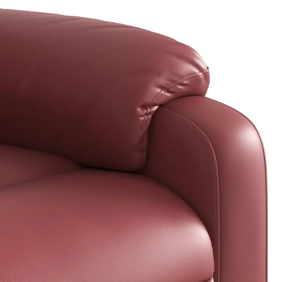 Fauteuil de massage inclinable Rouge bordeaux Similicuir - 9