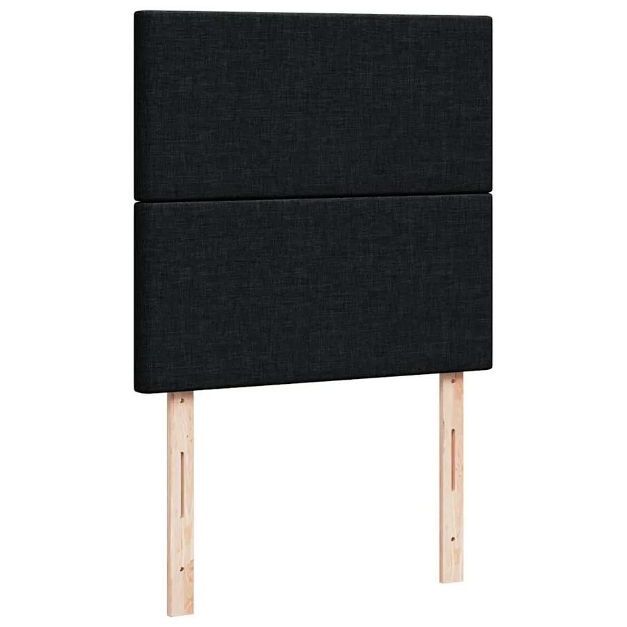 Lit ottoman avec matelas et LED noir 80x200cm tissu - 10