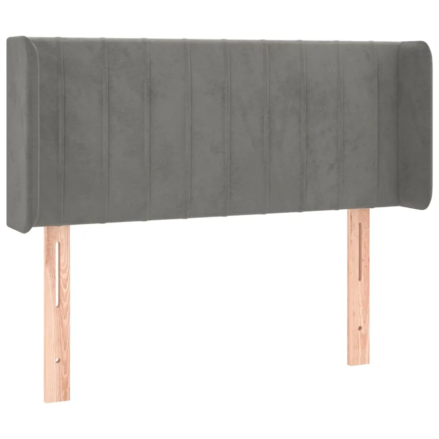 Tête de lit à LED Gris clair 93x16x78/88 cm Velours - 3