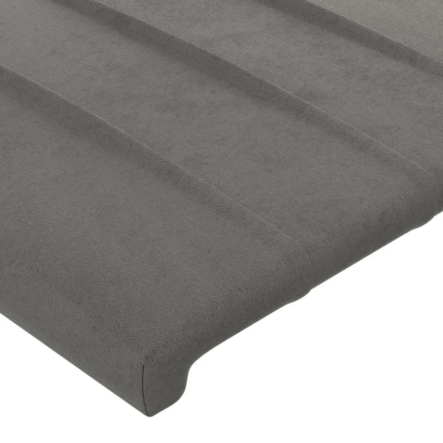 Tête de lit à LED Gris clair 93x16x78/88 cm Velours - 5