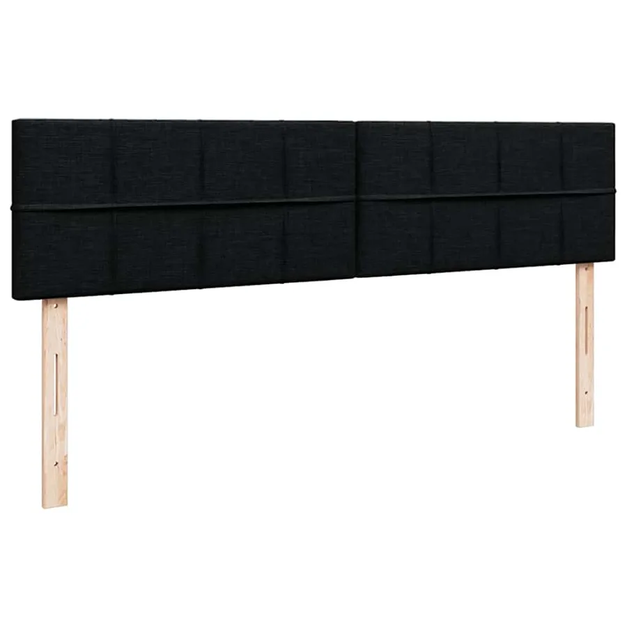 Cadre de lit ottoman avec matelas noir 160x200 cm tissu - 9
