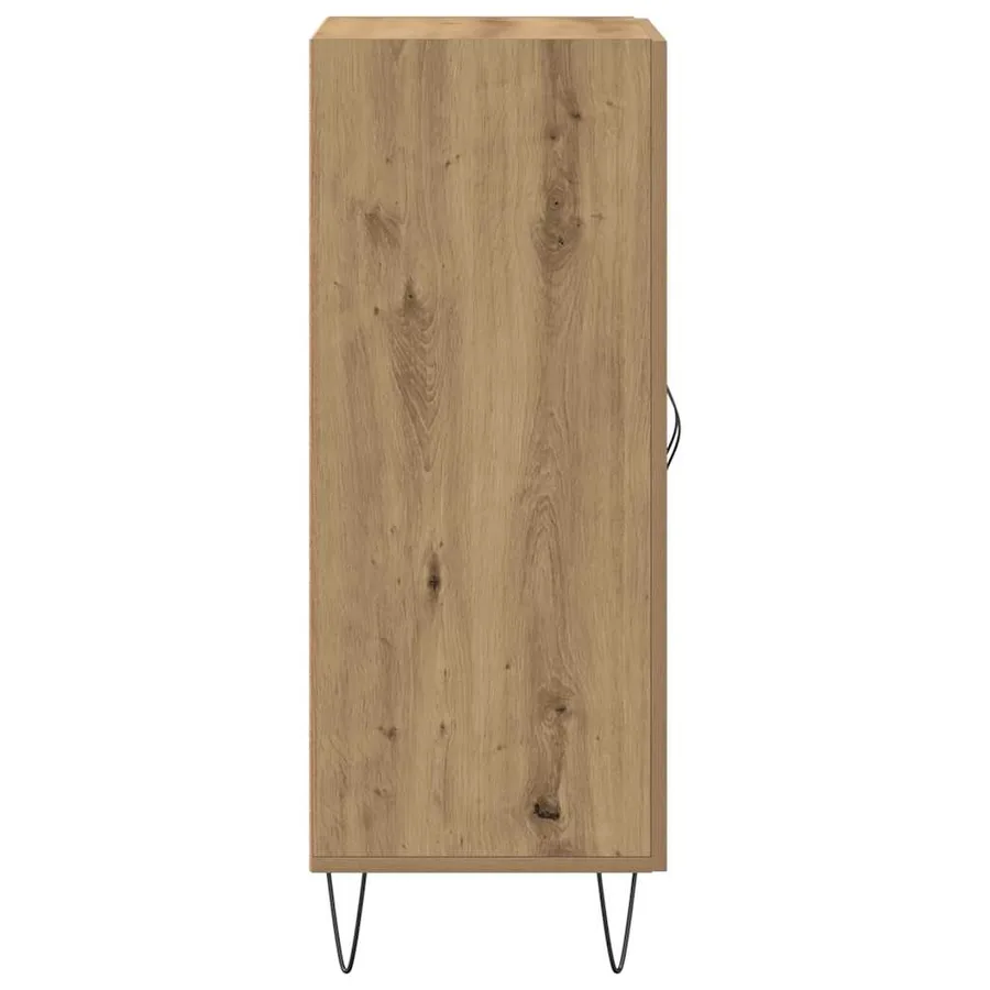 Buffet chêne artisanal 69,5x34x90 cm bois d'ingénierie - 5