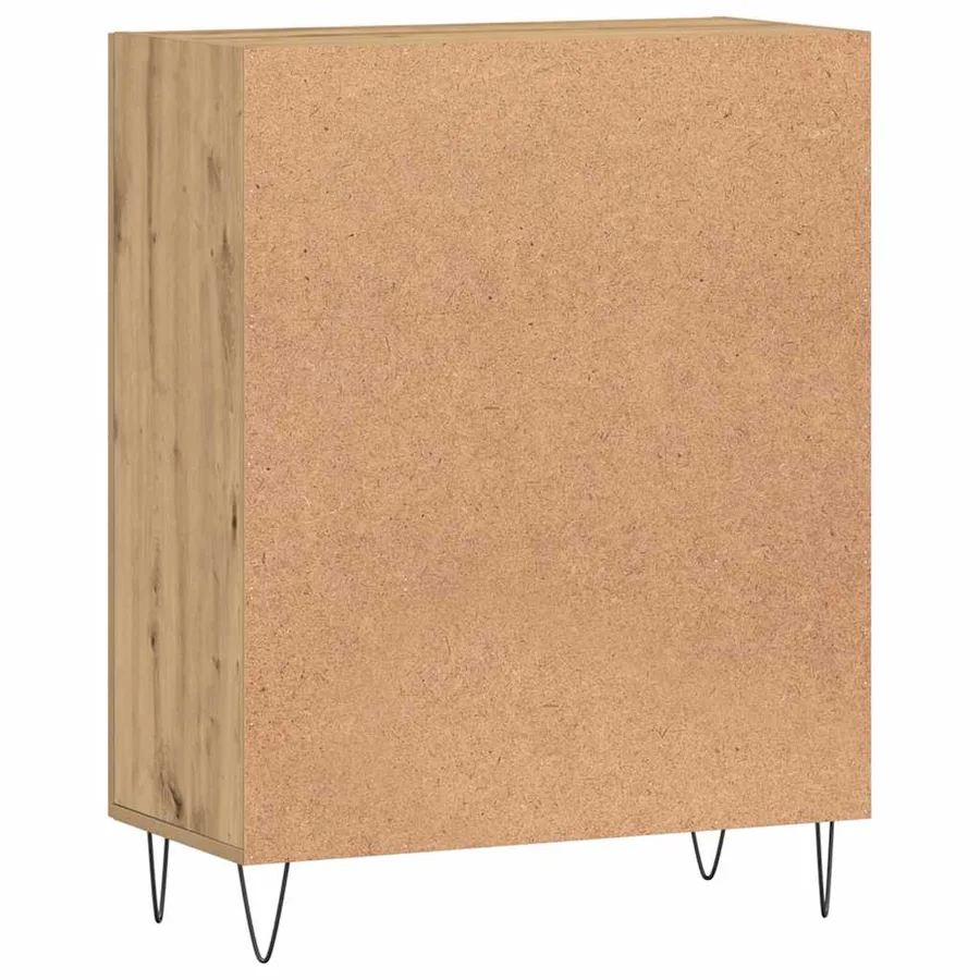 Buffet chêne artisanal 69,5x34x90 cm bois d'ingénierie - 6