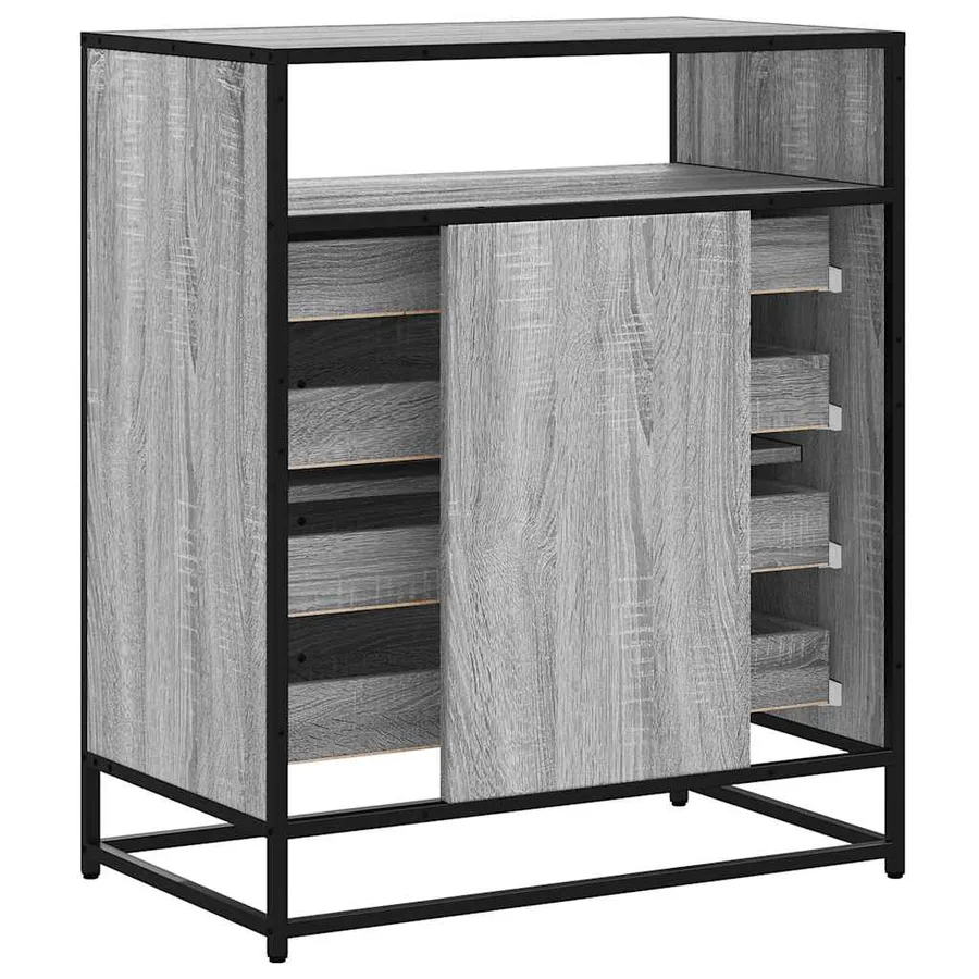 Commode sonoma gris 70x41x83,5 cm bois d'ingénierie - 7
