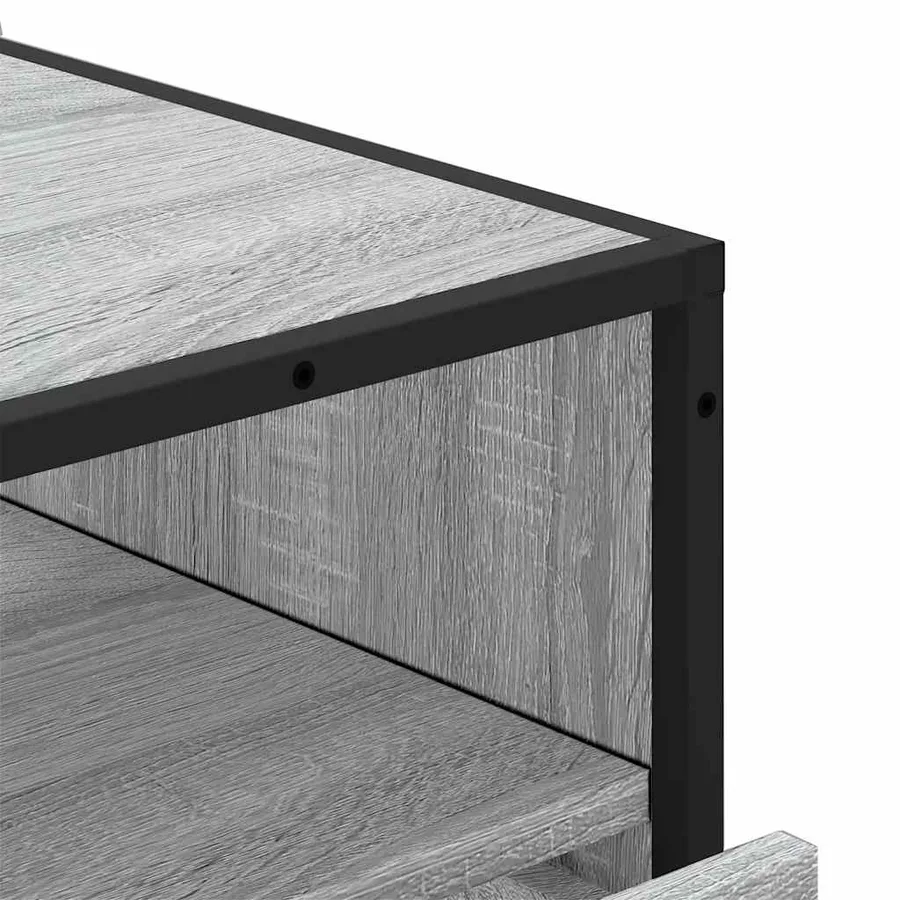 Commode sonoma gris 70x41x83,5 cm bois d'ingénierie - 8