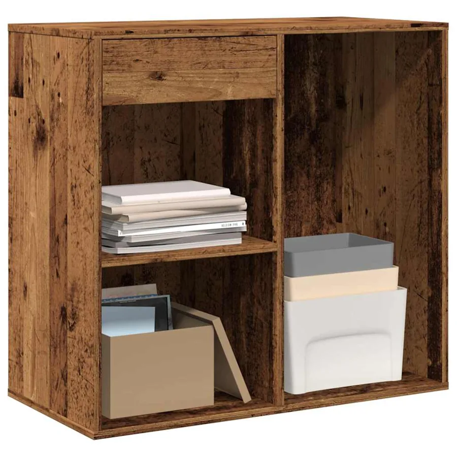 Armoire à cosmétiques vieux bois 80x40x75 cm bois d'ingénierie