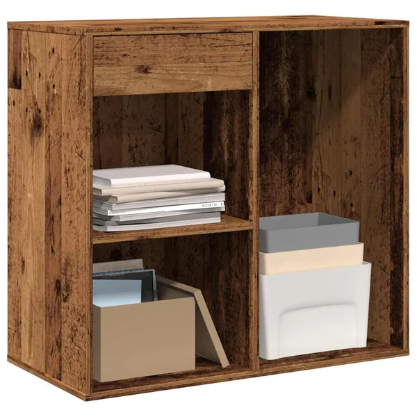 Armoire à cosmétiques vieux bois 80x40x75 cm bois d'ingénierie