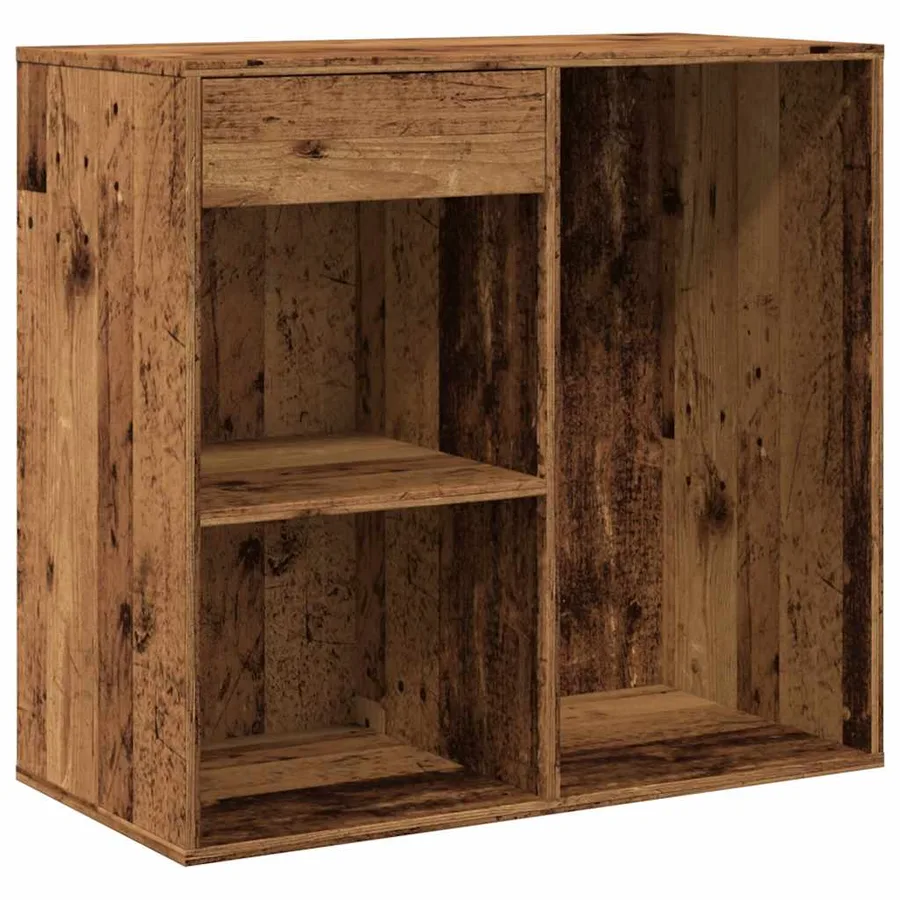 Armoire à cosmétiques vieux bois 80x40x75 cm bois d'ingénierie - 2