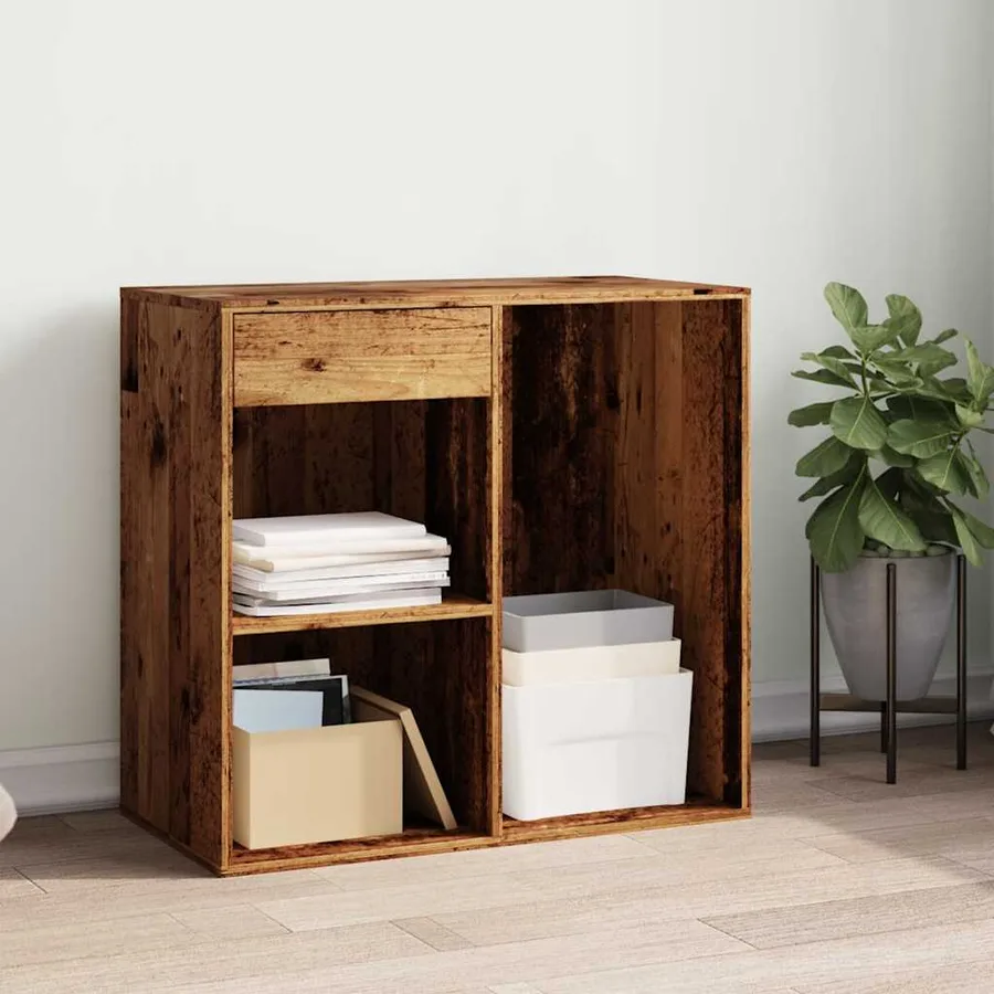 Armoire à cosmétiques vieux bois 80x40x75 cm bois d'ingénierie - 3