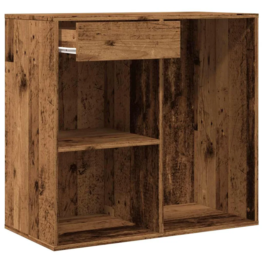 Armoire à cosmétiques vieux bois 80x40x75 cm bois d'ingénierie - 4
