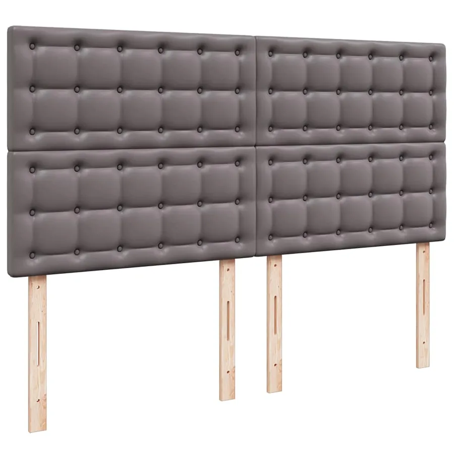 Cadre de lit ottoman avec matelas gris 180x200 cm similicuir - 10