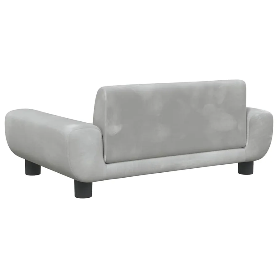 Lit pour chien gris clair 70x45x33 cm velours - 5