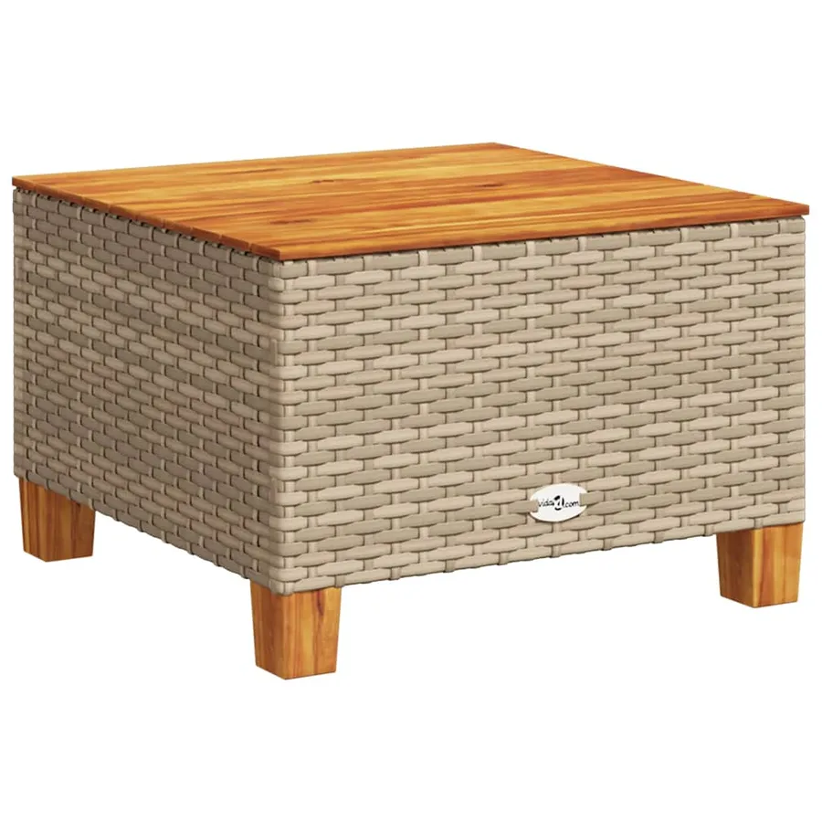Salon de jardin avec coussins 9 pcs beige résine tressée - 5