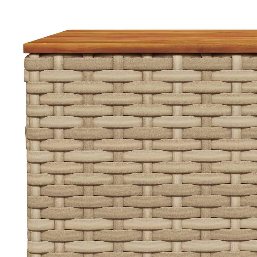 Salon de jardin avec coussins 9 pcs beige résine tressée - 7