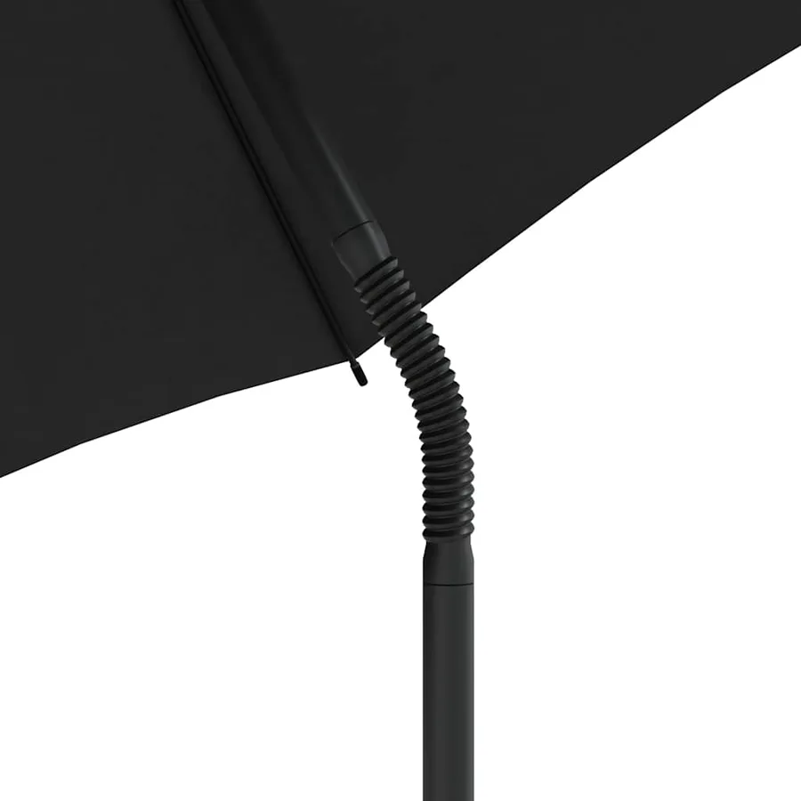 Canapé de jardin 2 places et parasol tabourets gris clair rotin - 10