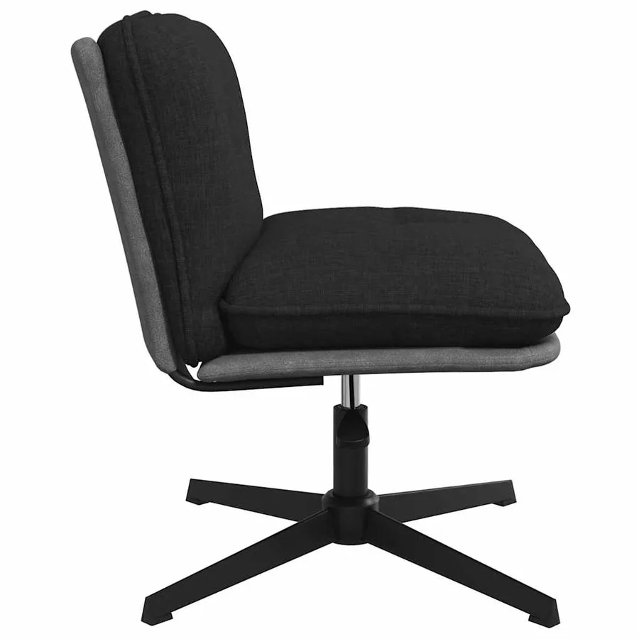 Chaise pivotante de bureau Noir Tissu - 5