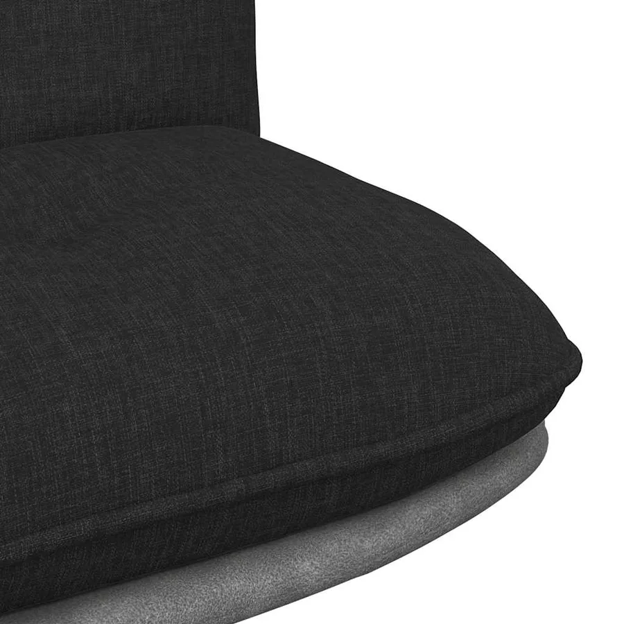 Chaise pivotante de bureau Noir Tissu - 8