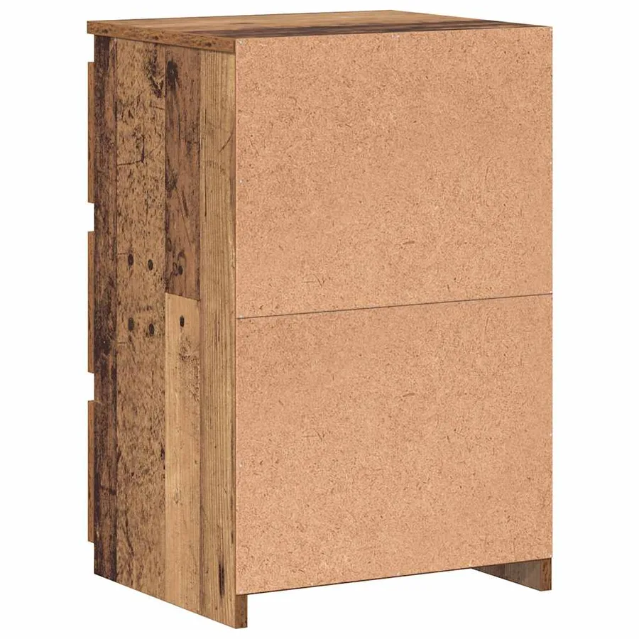 Tables de chevet 2 pcs vieux bois 40x35x62,5 cm bois ingénierie - 6