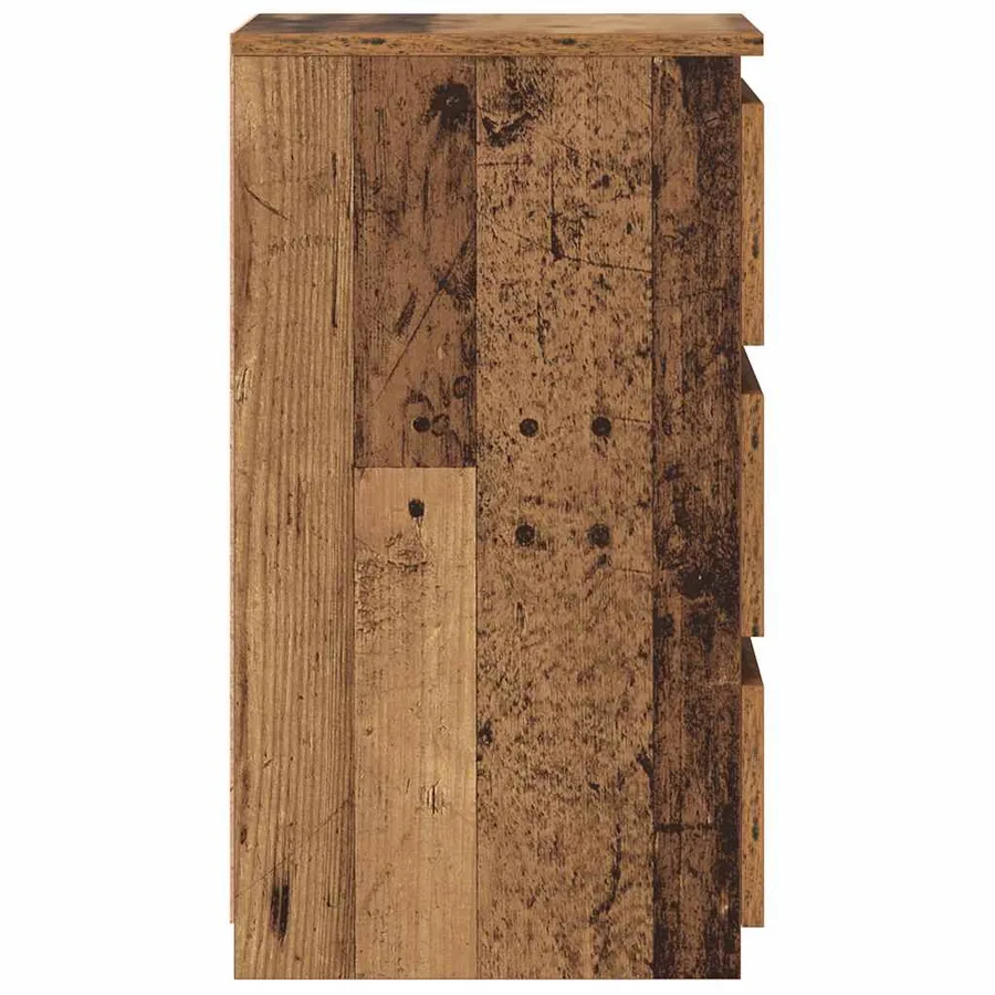 Tables de chevet 2 pcs vieux bois 40x35x62,5 cm bois ingénierie - 7