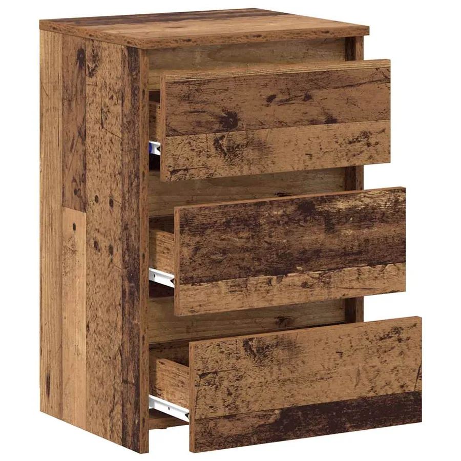 Tables de chevet 2 pcs vieux bois 40x35x62,5 cm bois ingénierie - 9