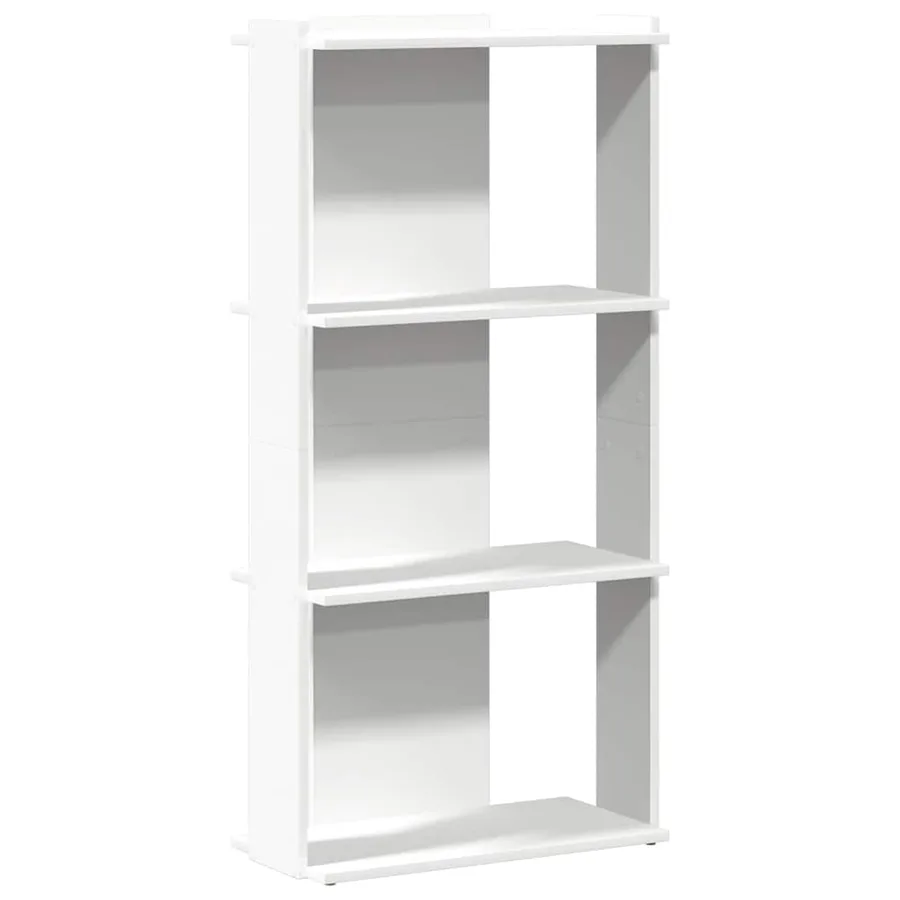 Bibliothèque à 3 niveaux blanc 60x30x120 cm bois d'ingénierie - 2