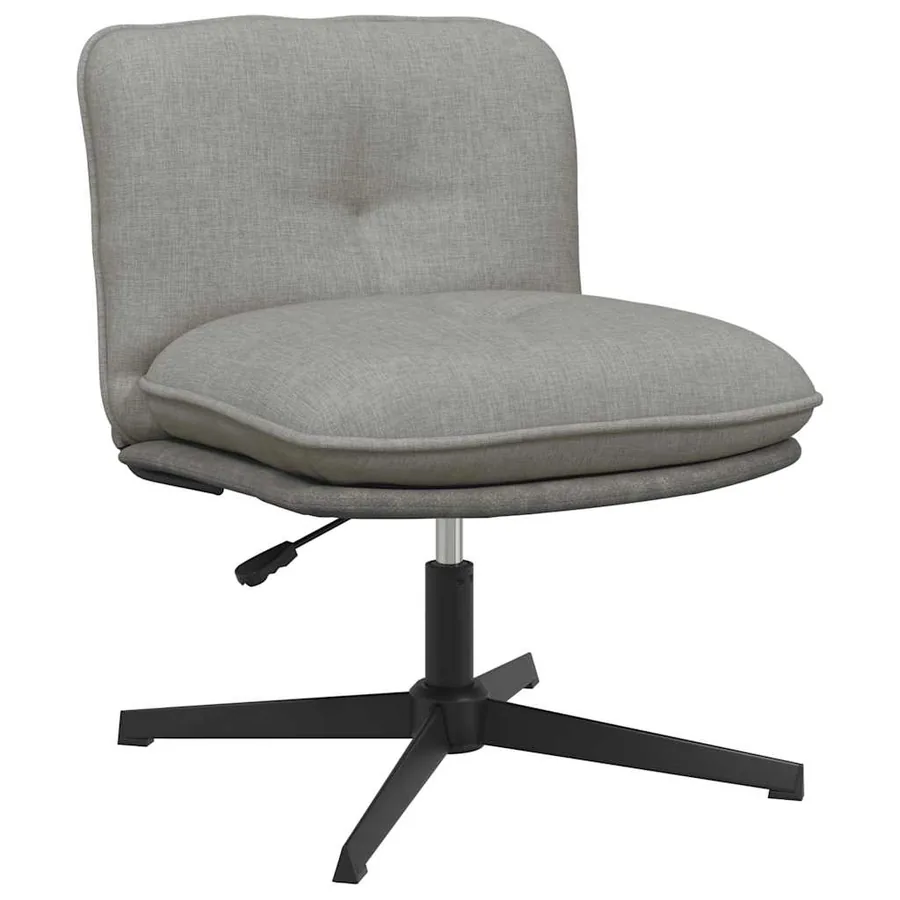 Chaise pivotante de bureau Gris clair Tissu
