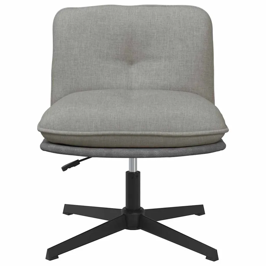 Chaise pivotante de bureau Gris clair Tissu - 4