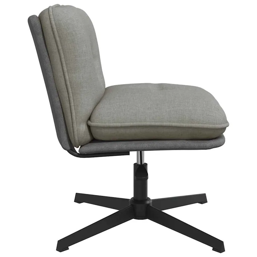 Chaise pivotante de bureau Gris clair Tissu - 5