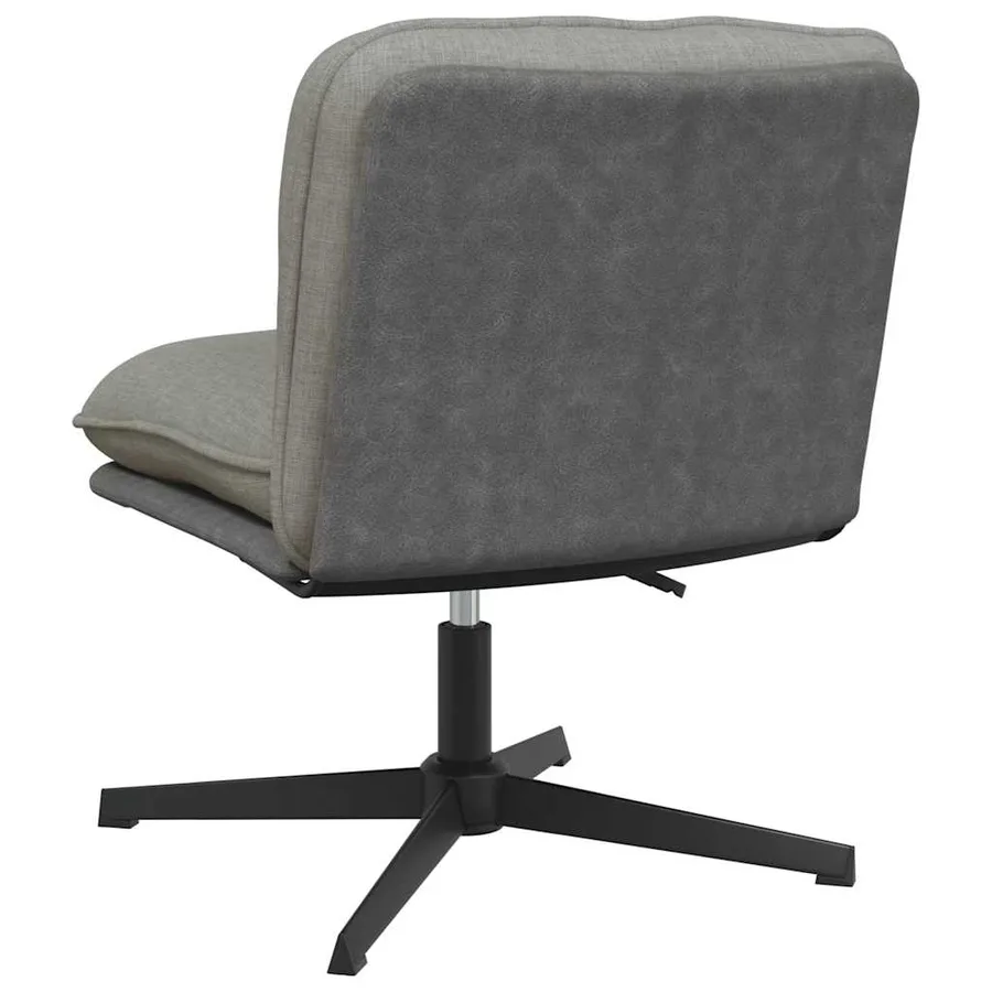 Chaise pivotante de bureau Gris clair Tissu - 6