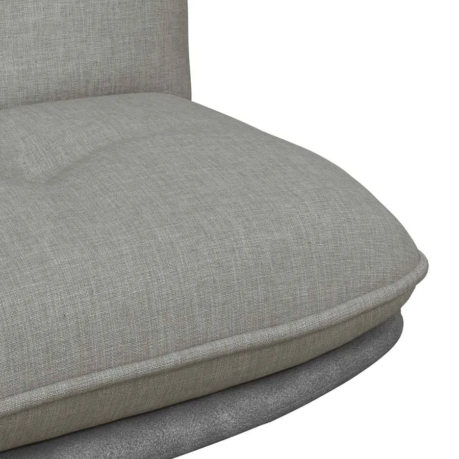 Chaise pivotante de bureau Gris clair Tissu - 8