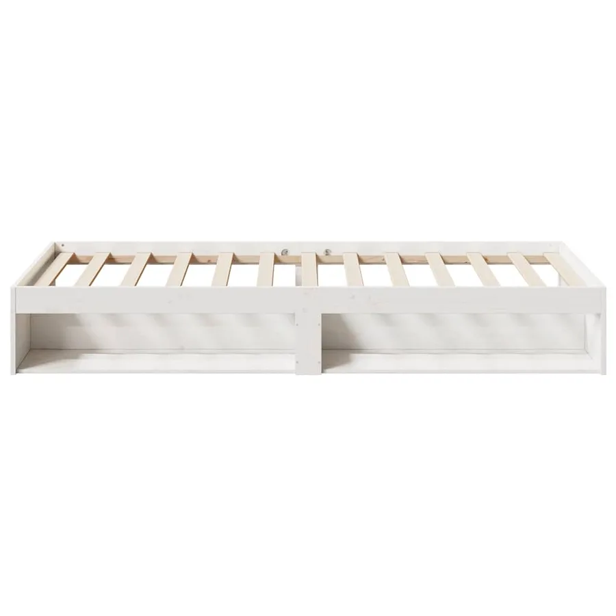 Lit de jour sans matelas blanc 100x200 cm bois de pin massif - 6