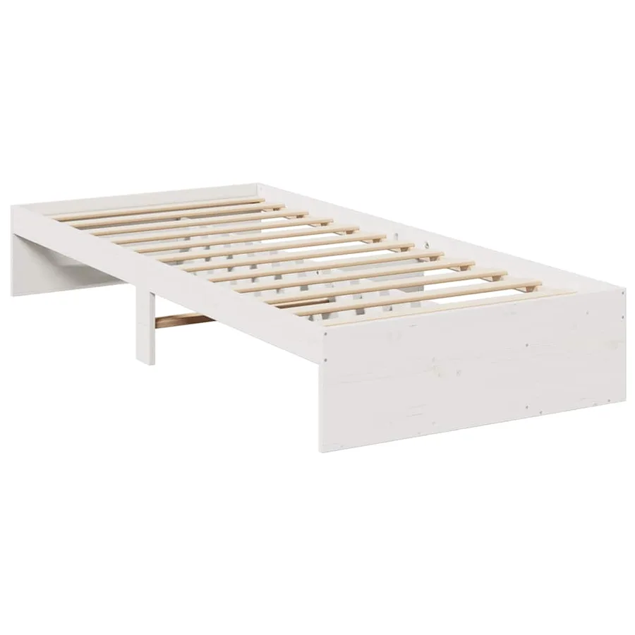 Lit de jour sans matelas blanc 100x200 cm bois de pin massif - 7