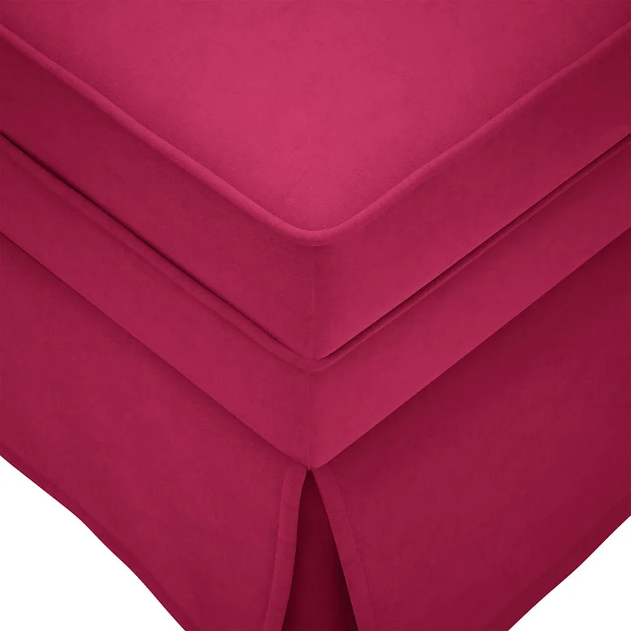 Fauteuil long avec traversin et accoudoir droit rouge bordeaux - 7